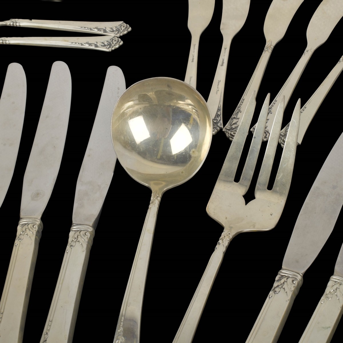 Heirloom Damask Rose Sterling Flatware