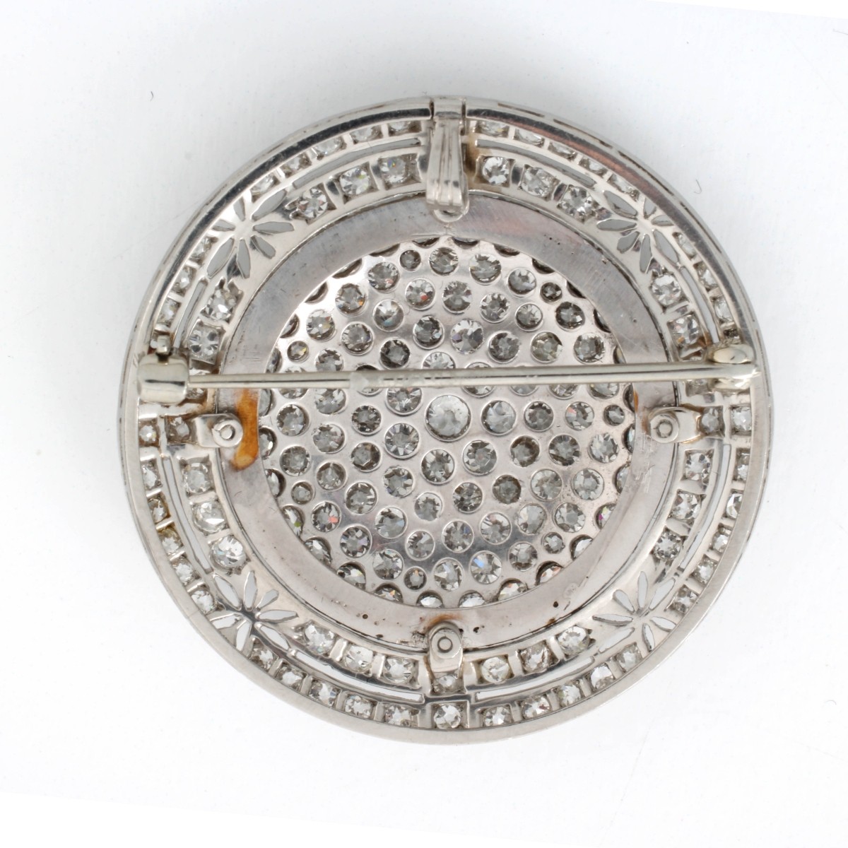 Deco Diamond & Platinum Pendant / Brooch