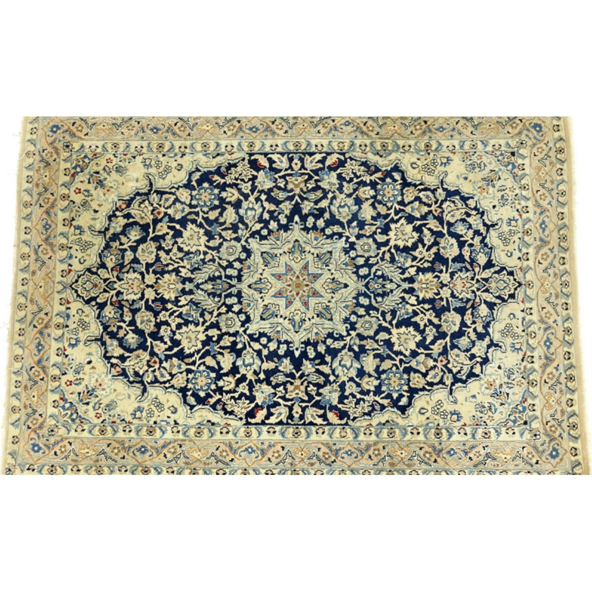 Semi-Antique Wool and Silk Rug
