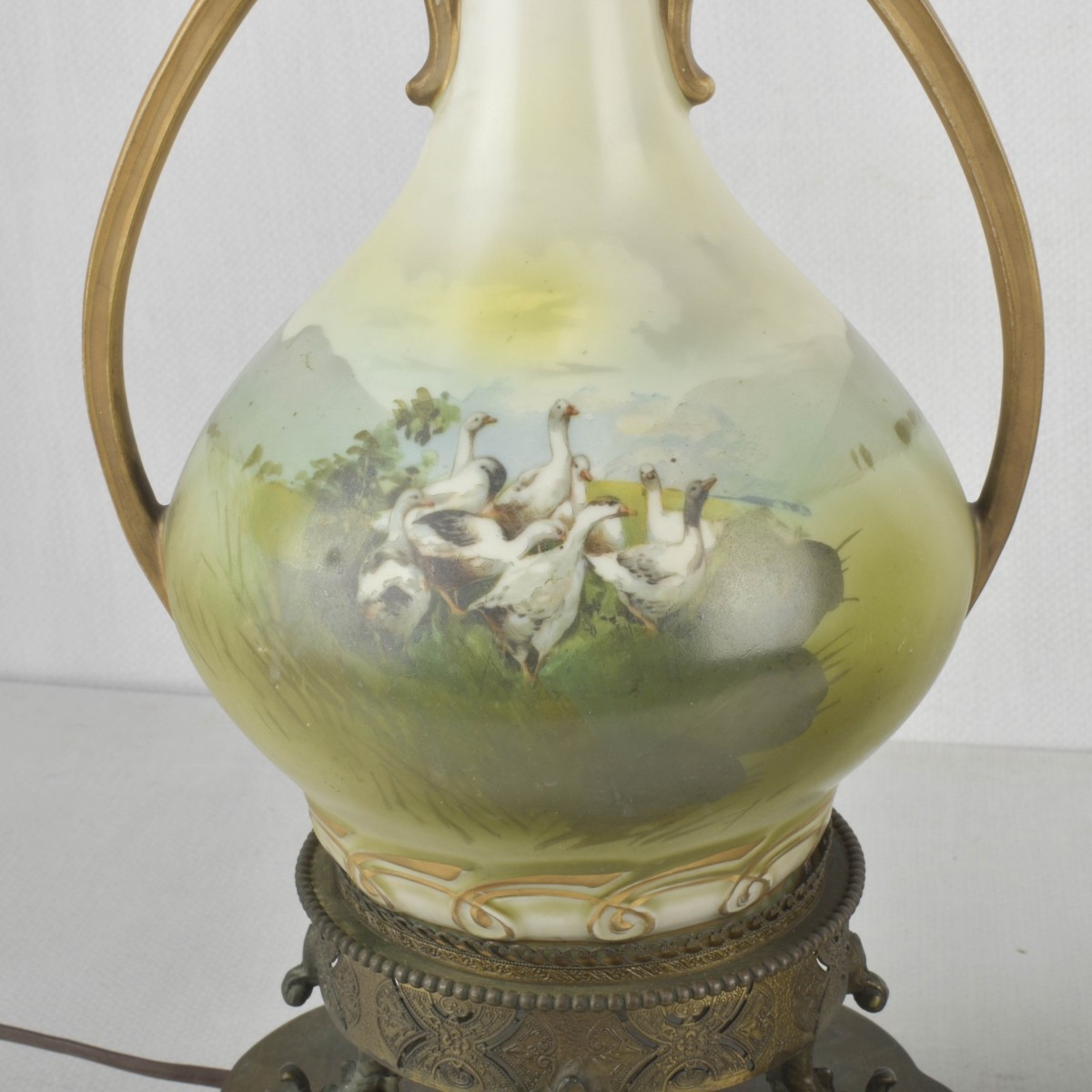Pair of Porcelain Urn Shape Lamps