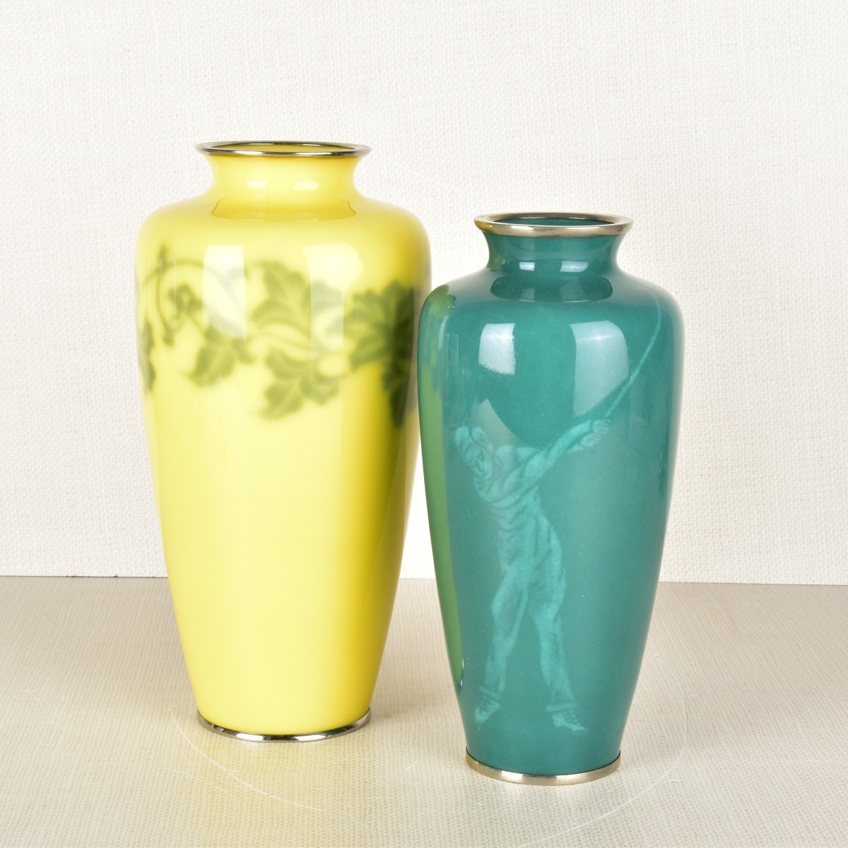 Japanese Wireless Cloisonne Vases