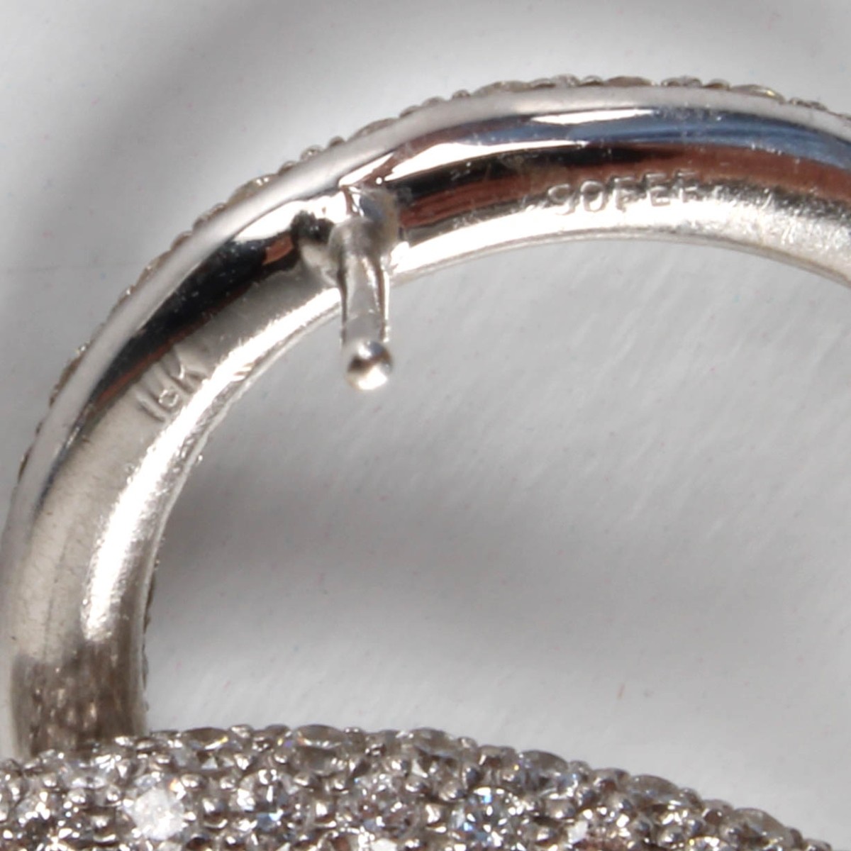 Diamond and 18K Hoop Earrings