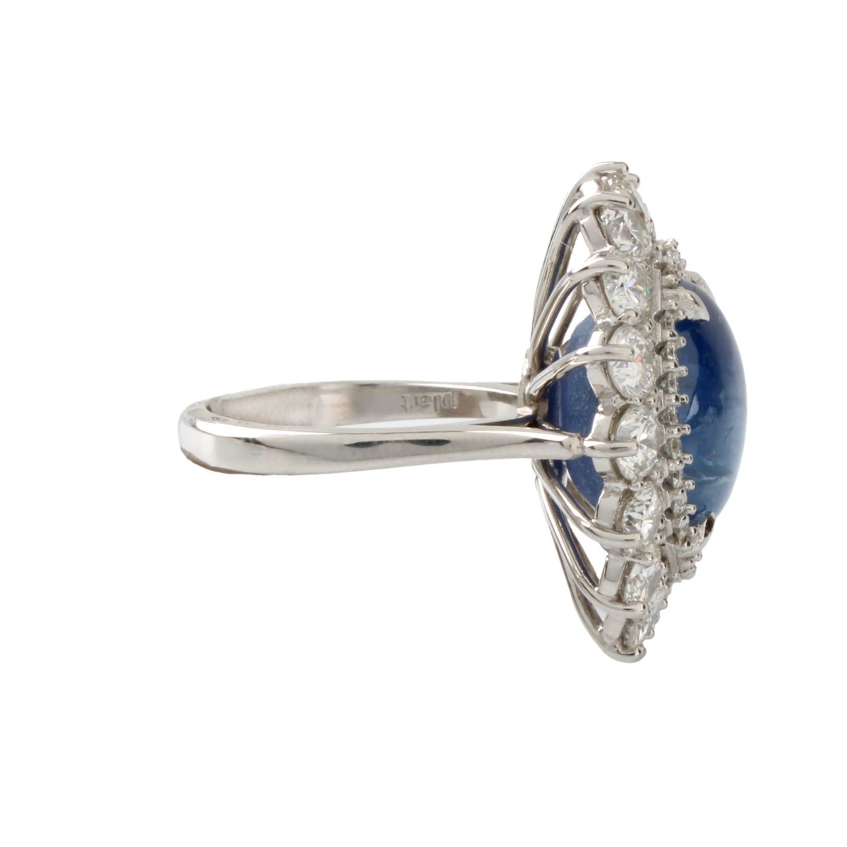 Platinum, Diamond and Sapphire Ring