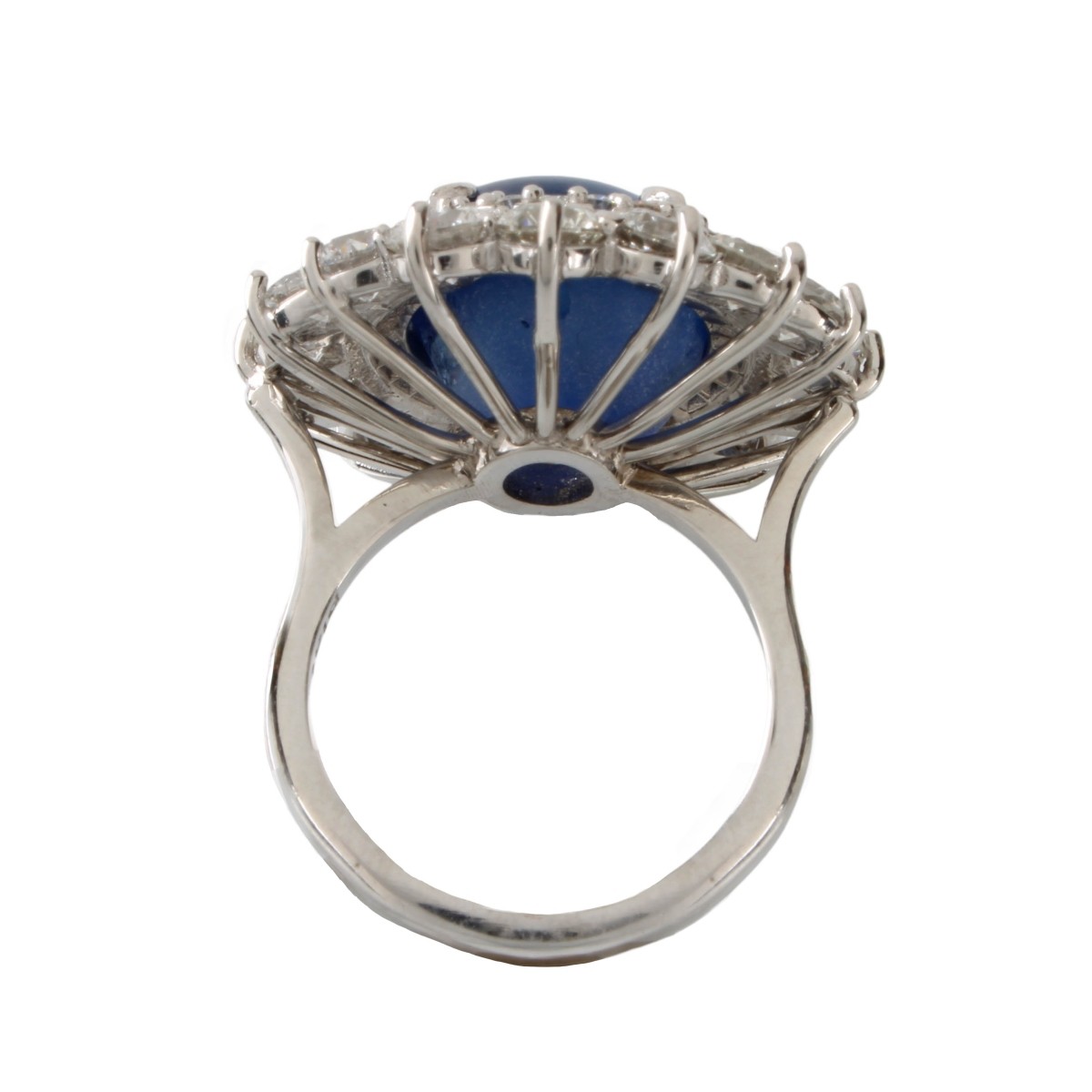 Platinum, Diamond and Sapphire Ring