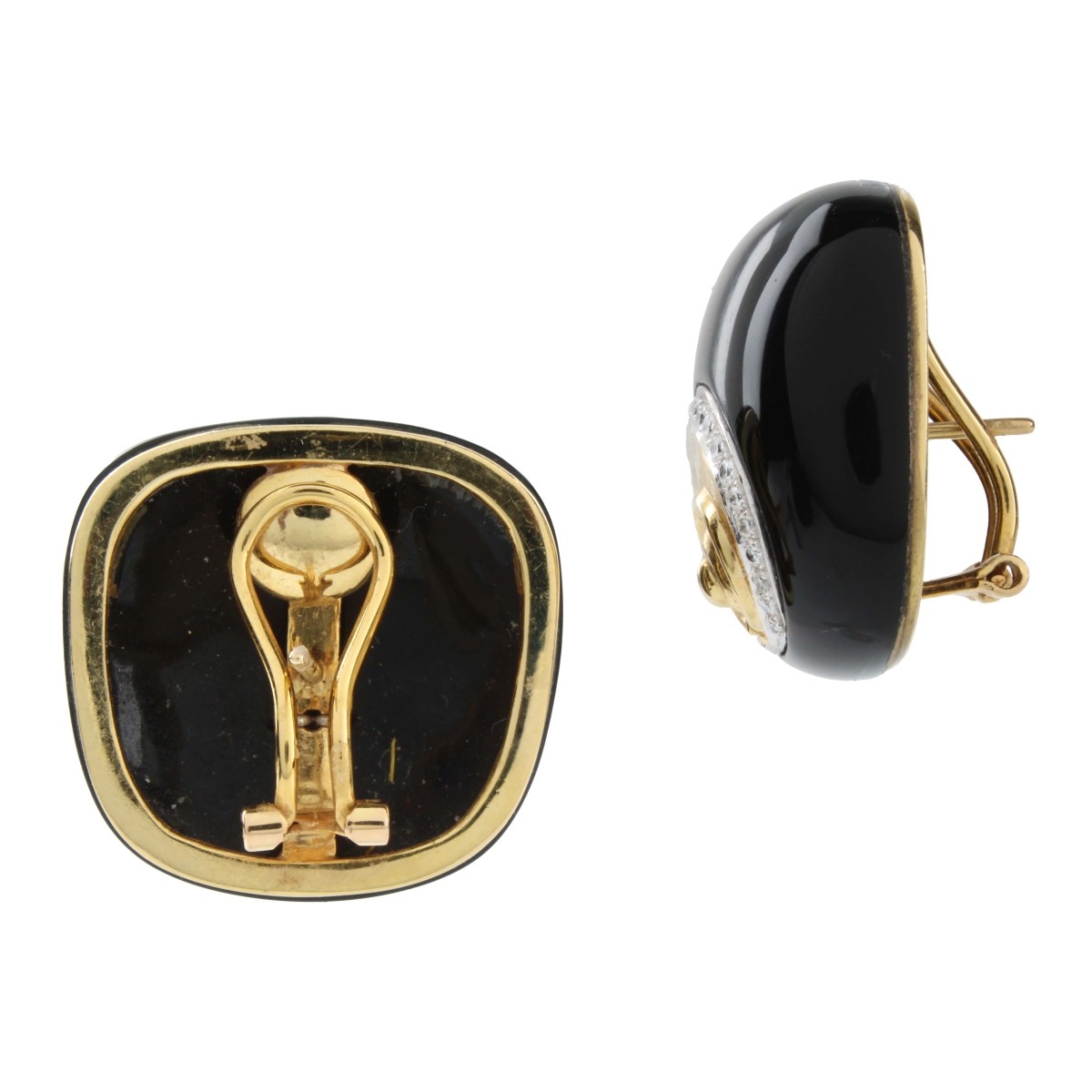 18K YG Vintage David Webb Earrings