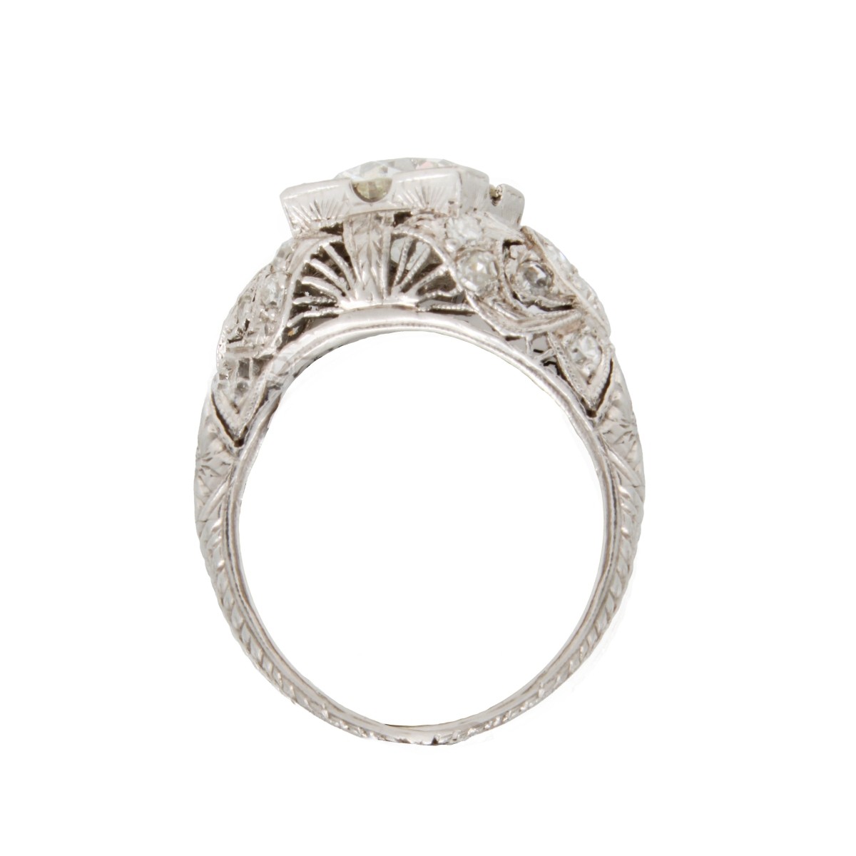 Art Deco Platinum and Diamond Ring