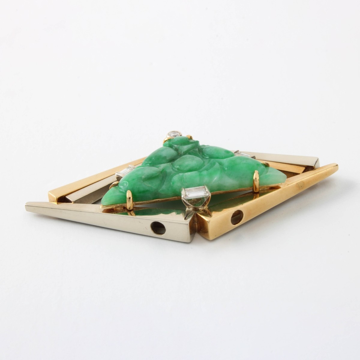 Wachler Jade, Diamond and 18K Pendant