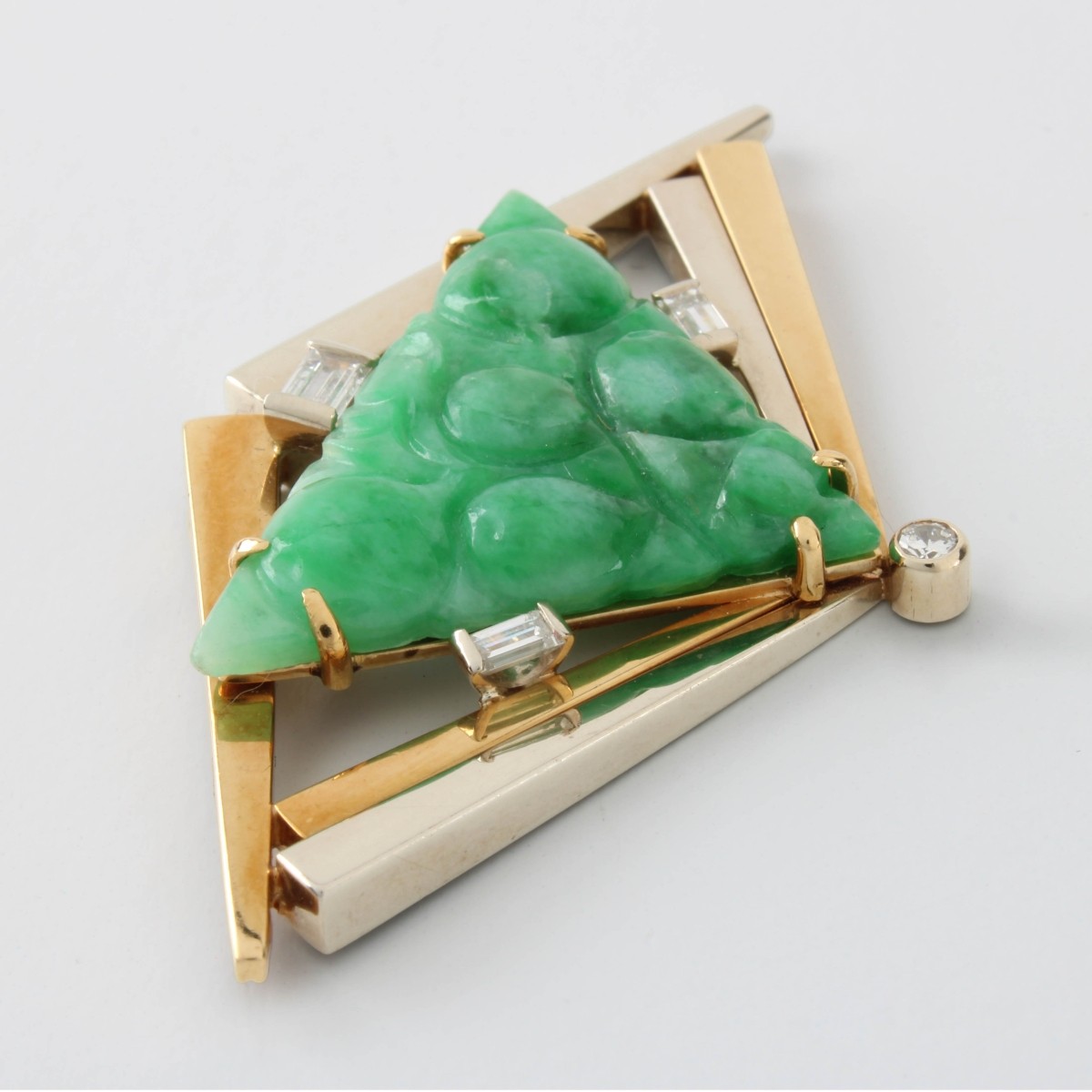 Wachler Jade, Diamond and 18K Pendant