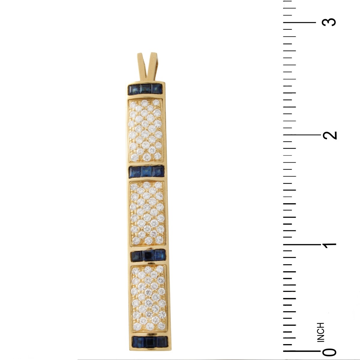 Diamond, Sapphire and 18K Pendant