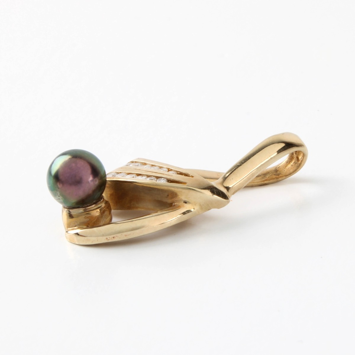 Pearl, Diamond and 14K Pendant