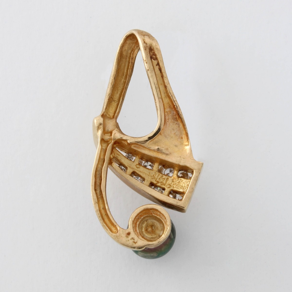 Pearl, Diamond and 14K Pendant