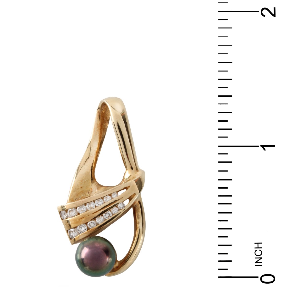 Pearl, Diamond and 14K Pendant