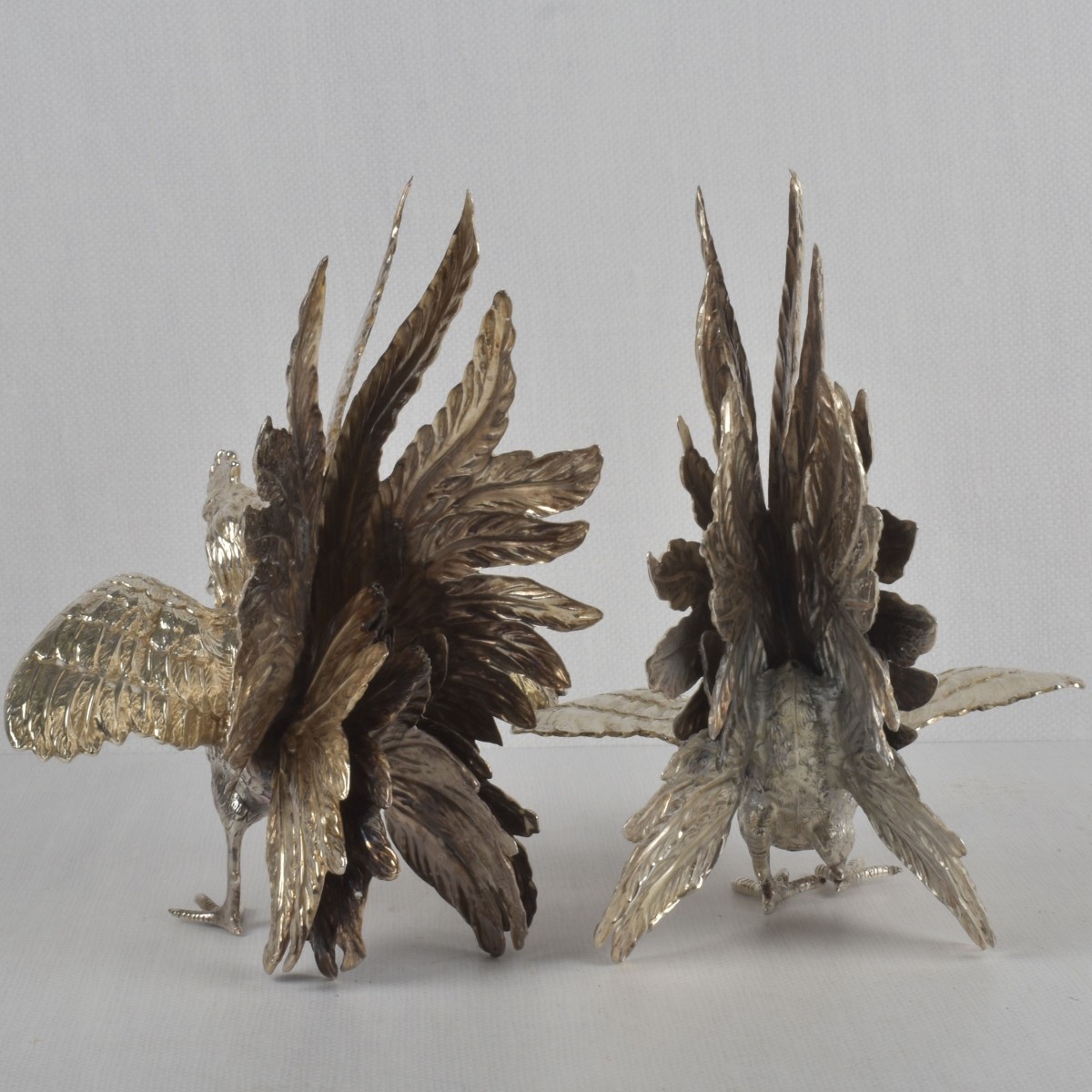 Camusso Sterling Silver Fighting Roosters