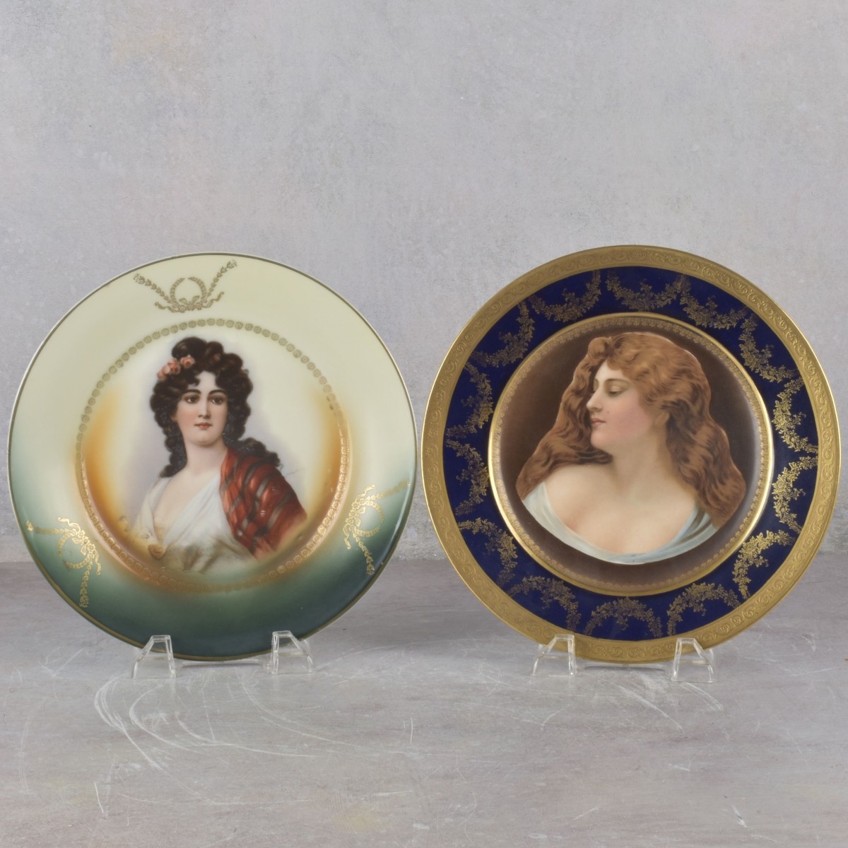 European Porcelain Portrait Plates