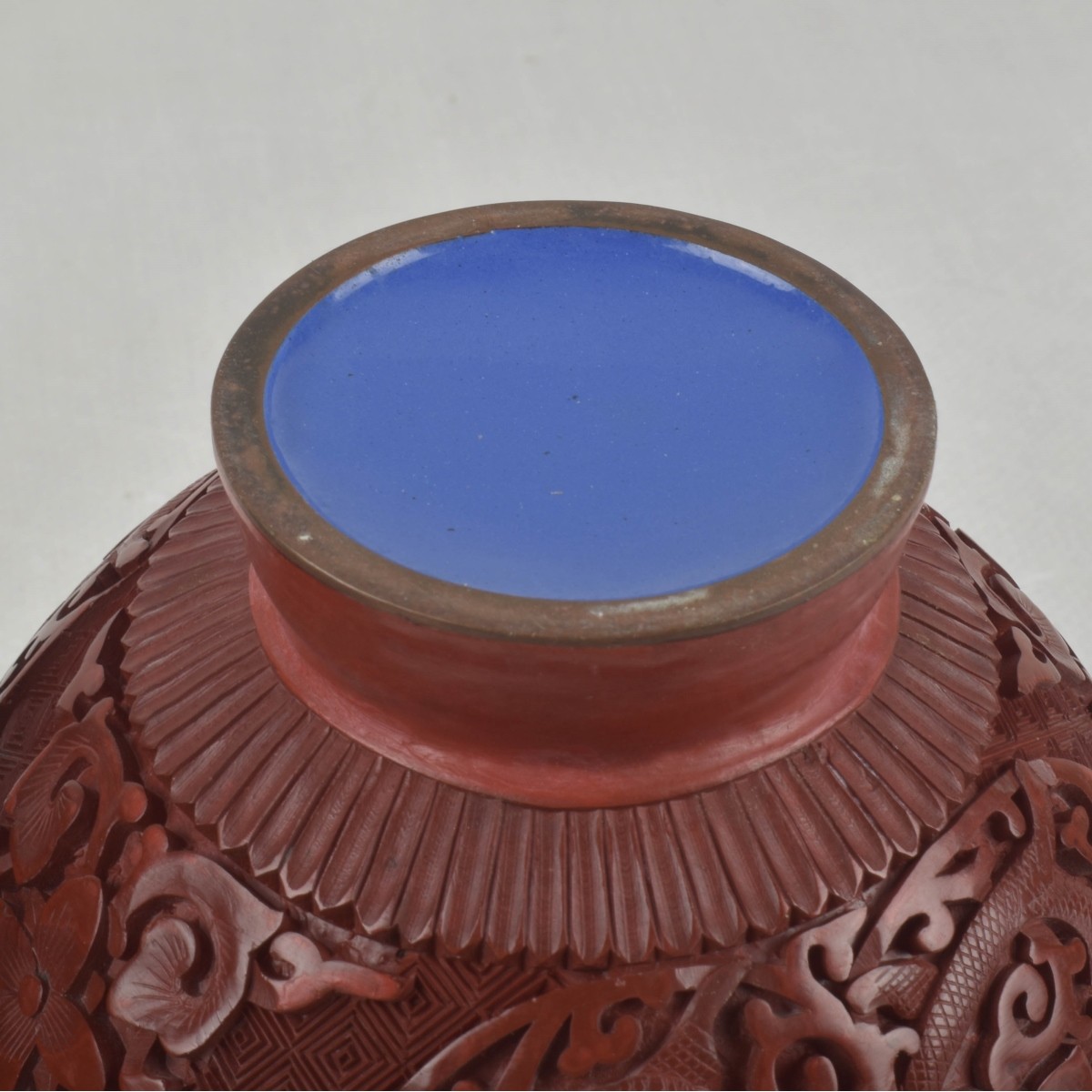 Pair of Chinese Cinnabar Vases