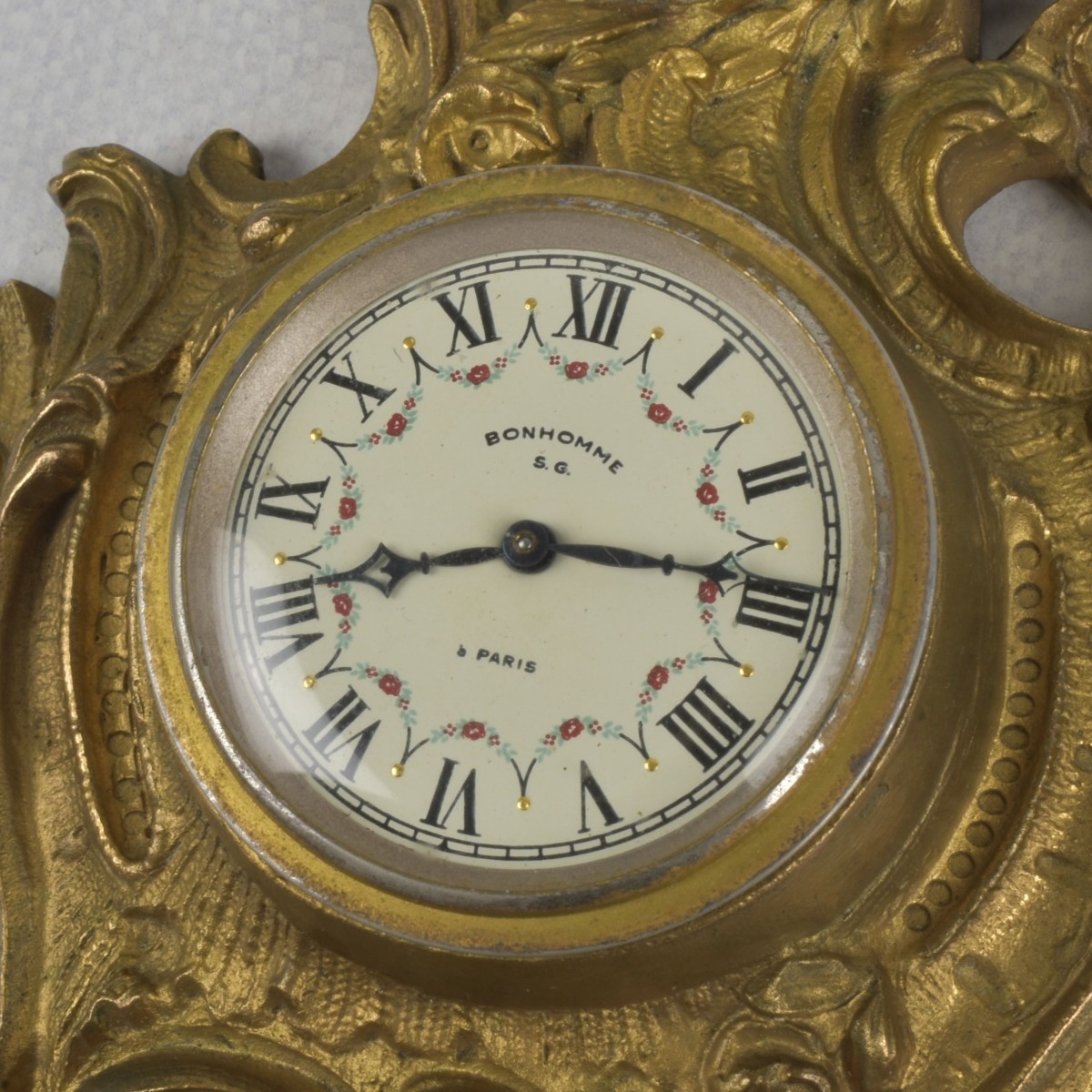 French Bayard Gilt Bronze Clock