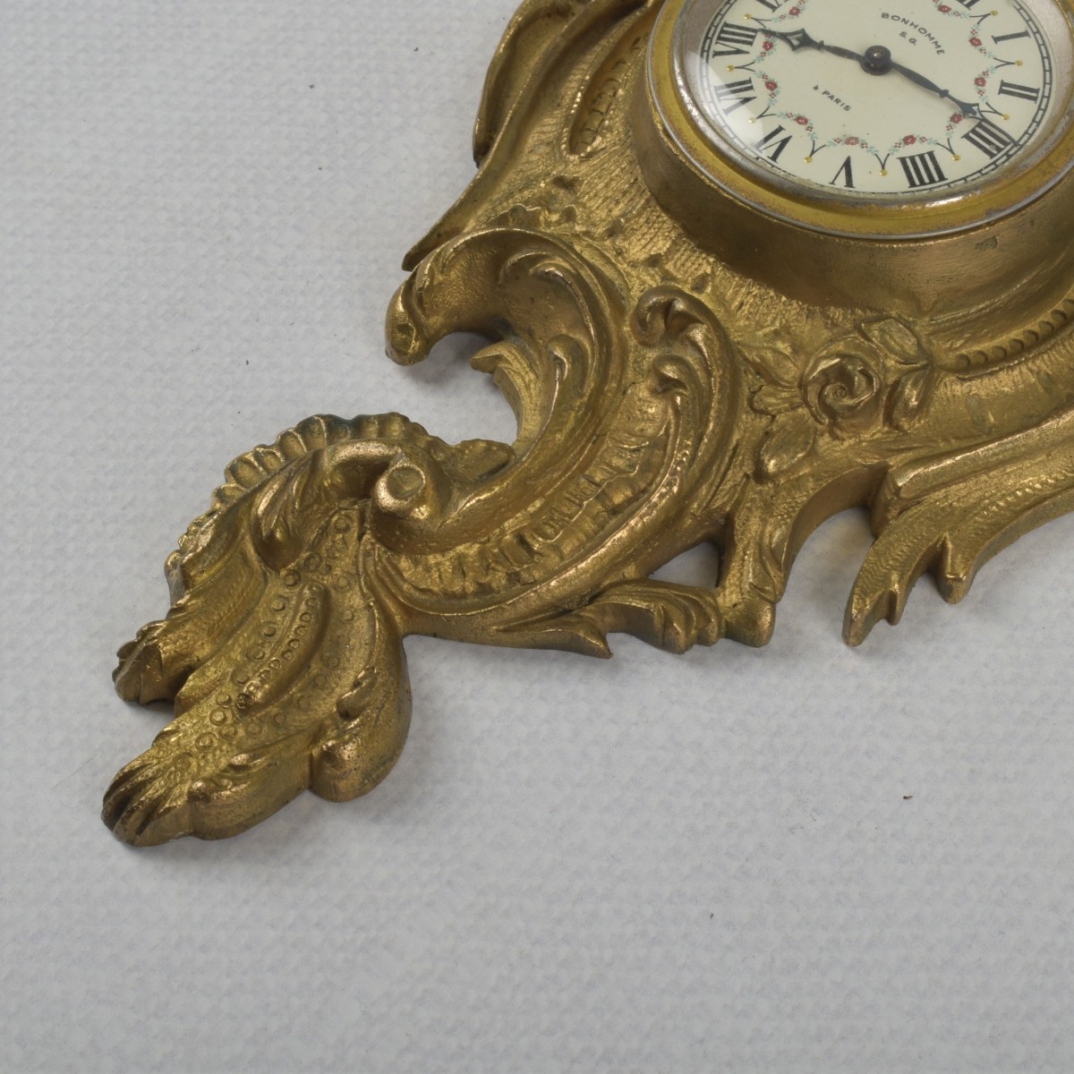 French Bayard Gilt Bronze Clock