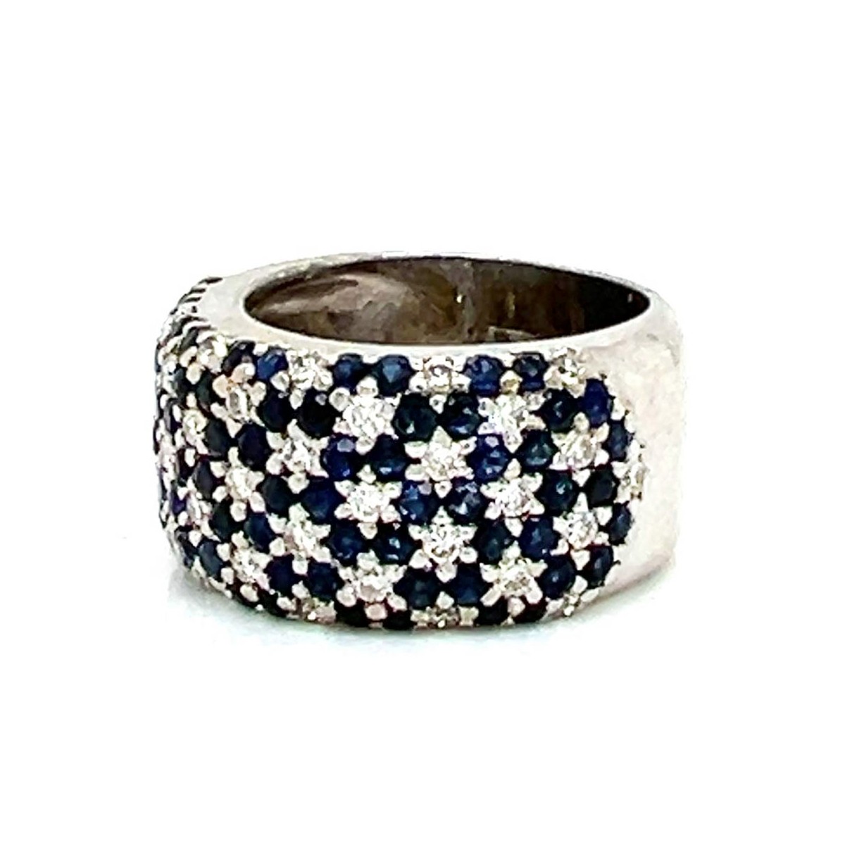 Diamond, Sapphire and 18K Ring