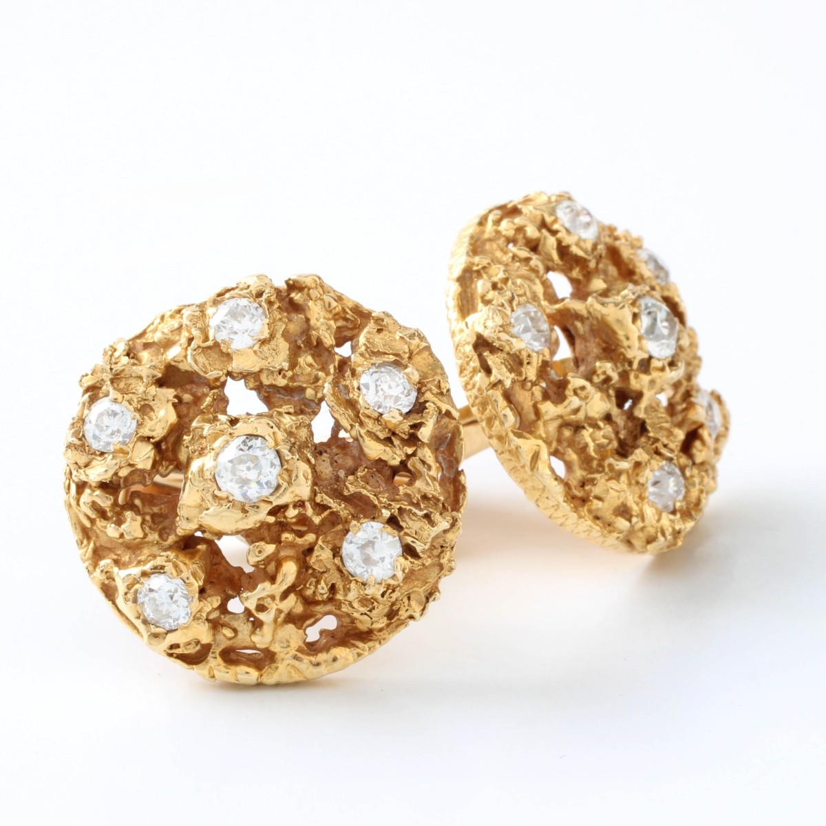 Diamond and and 14K Cufflinks