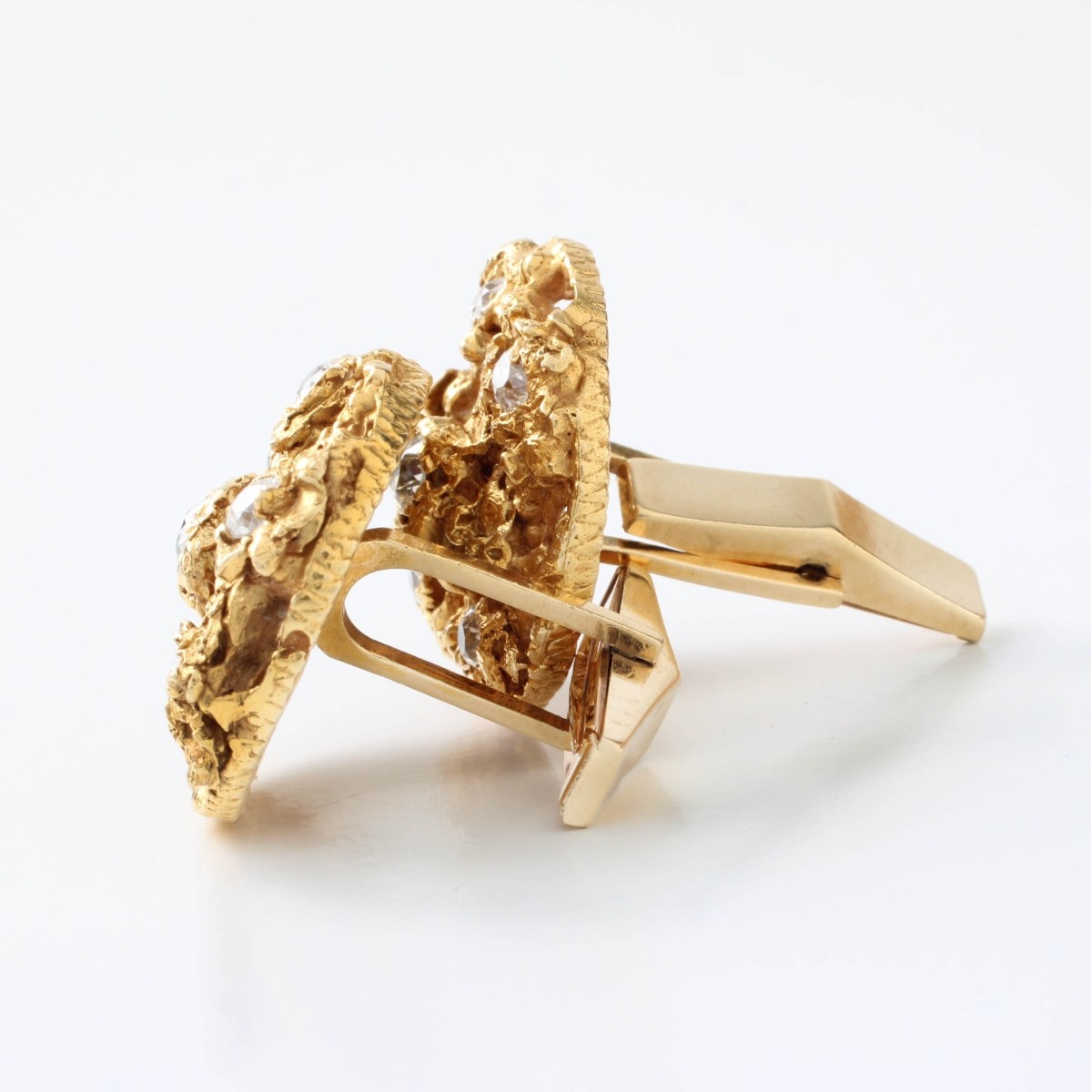Diamond and and 14K Cufflinks