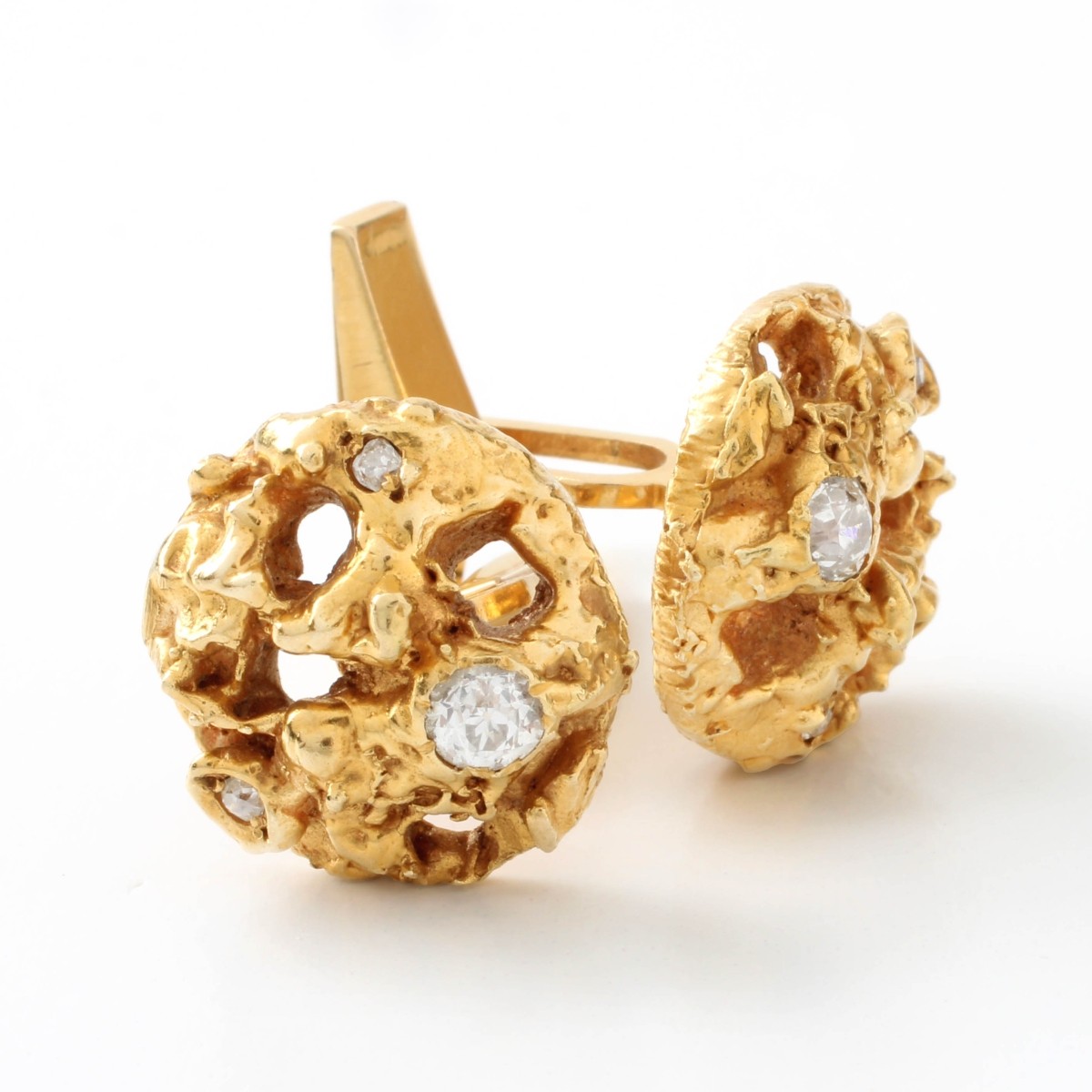 Diamond and 14K Cufflinks