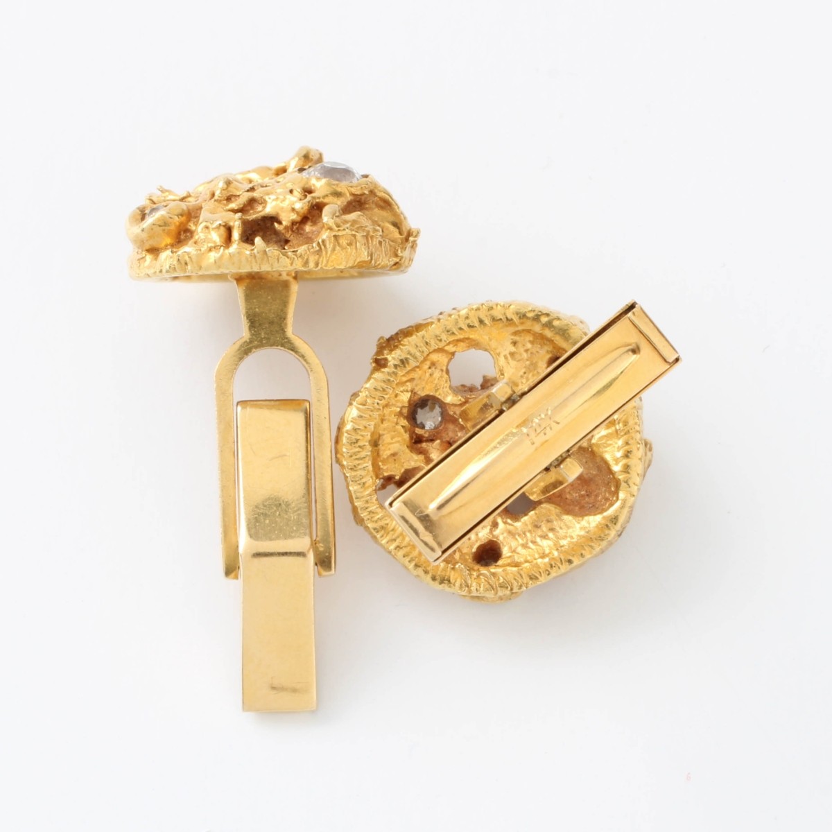 Diamond and 14K Cufflinks