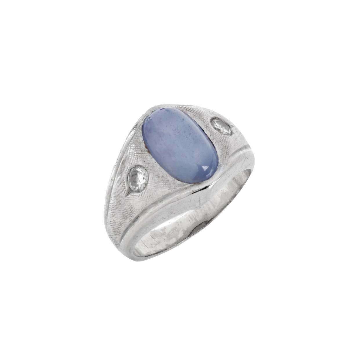 Star Sapphire, Diamond and 14K Ring