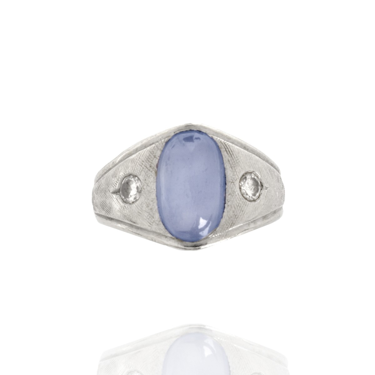 Star Sapphire, Diamond and 14K Ring