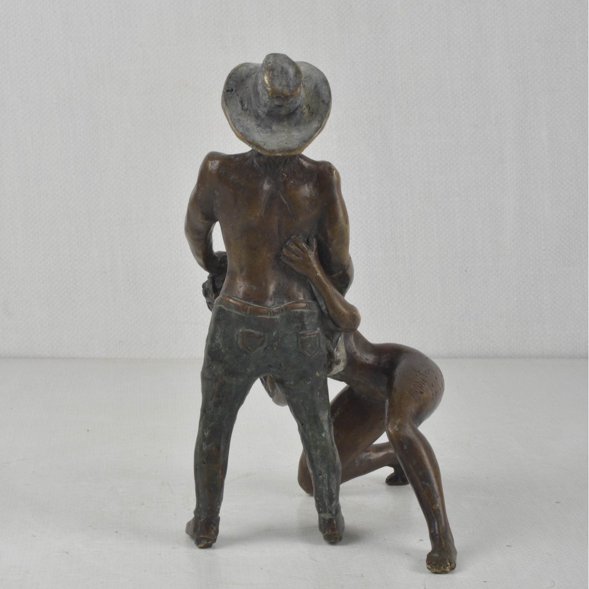 M. Nieto Erotic Bronze Sculpture
