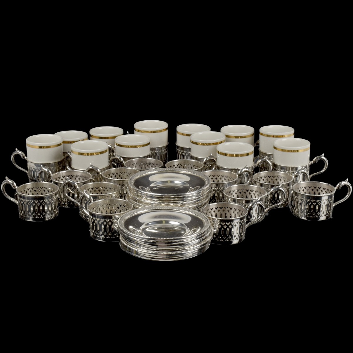 Camusso Sterling Silver Demitasse Set