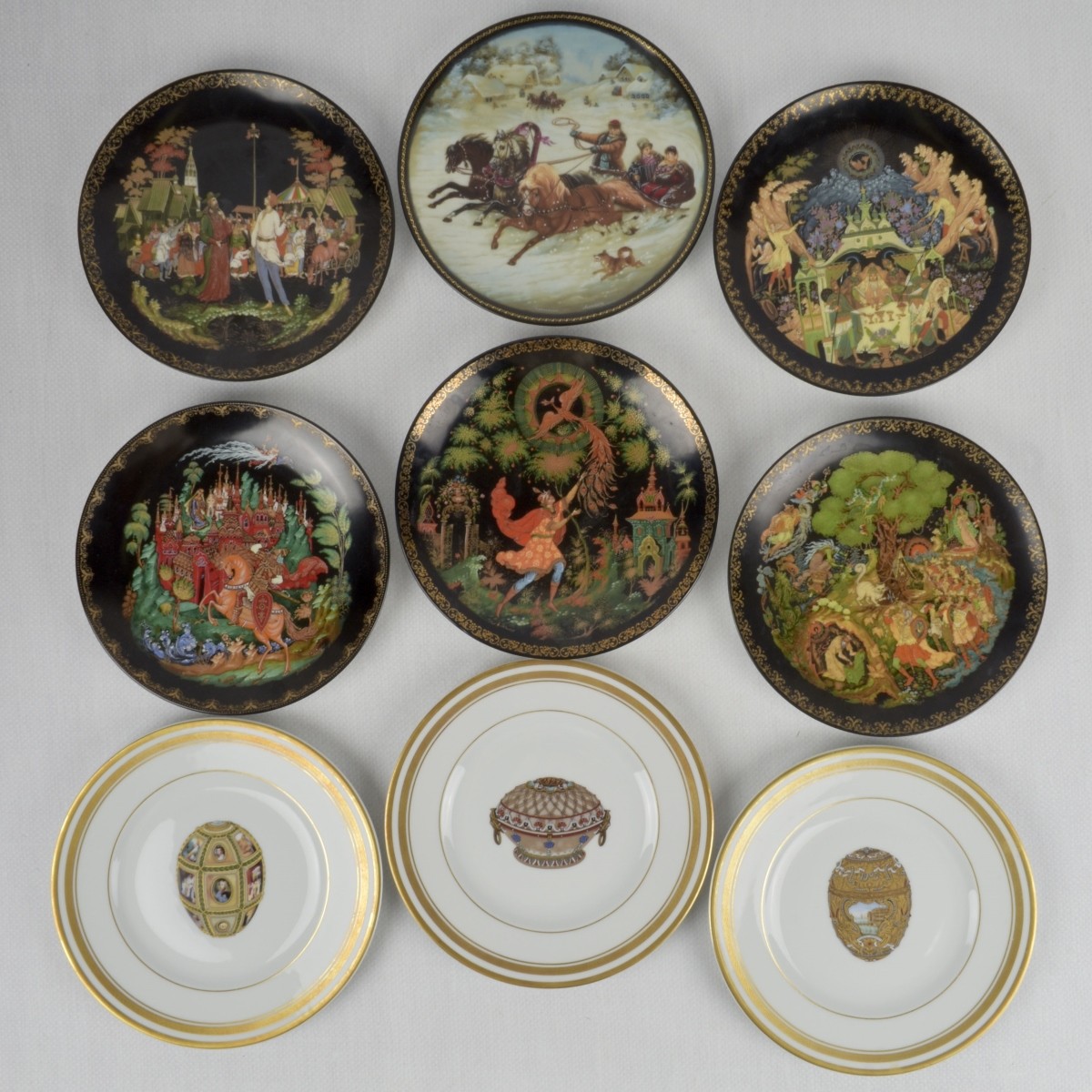 Russian Themed Porcelain Plates