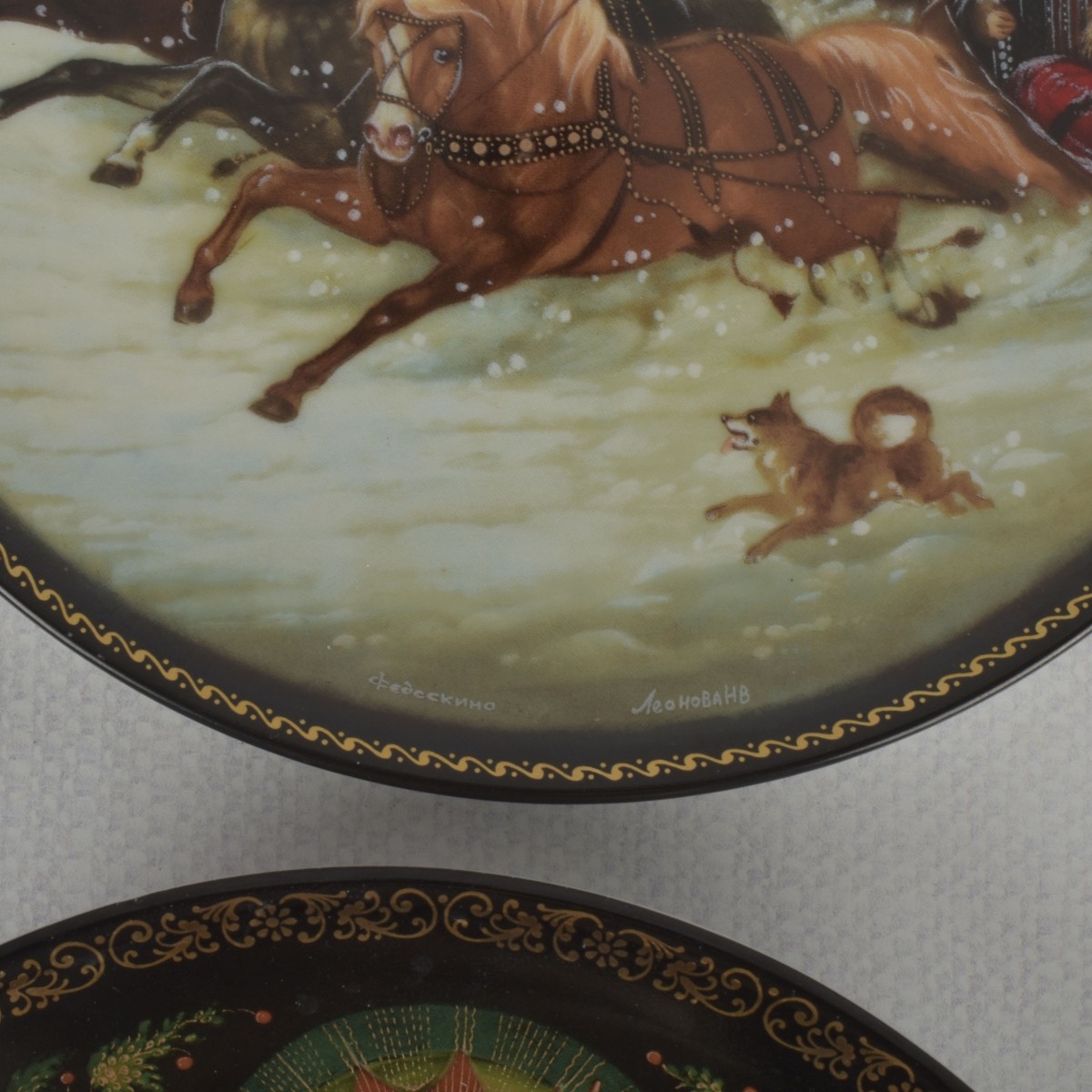 Russian Themed Porcelain Plates