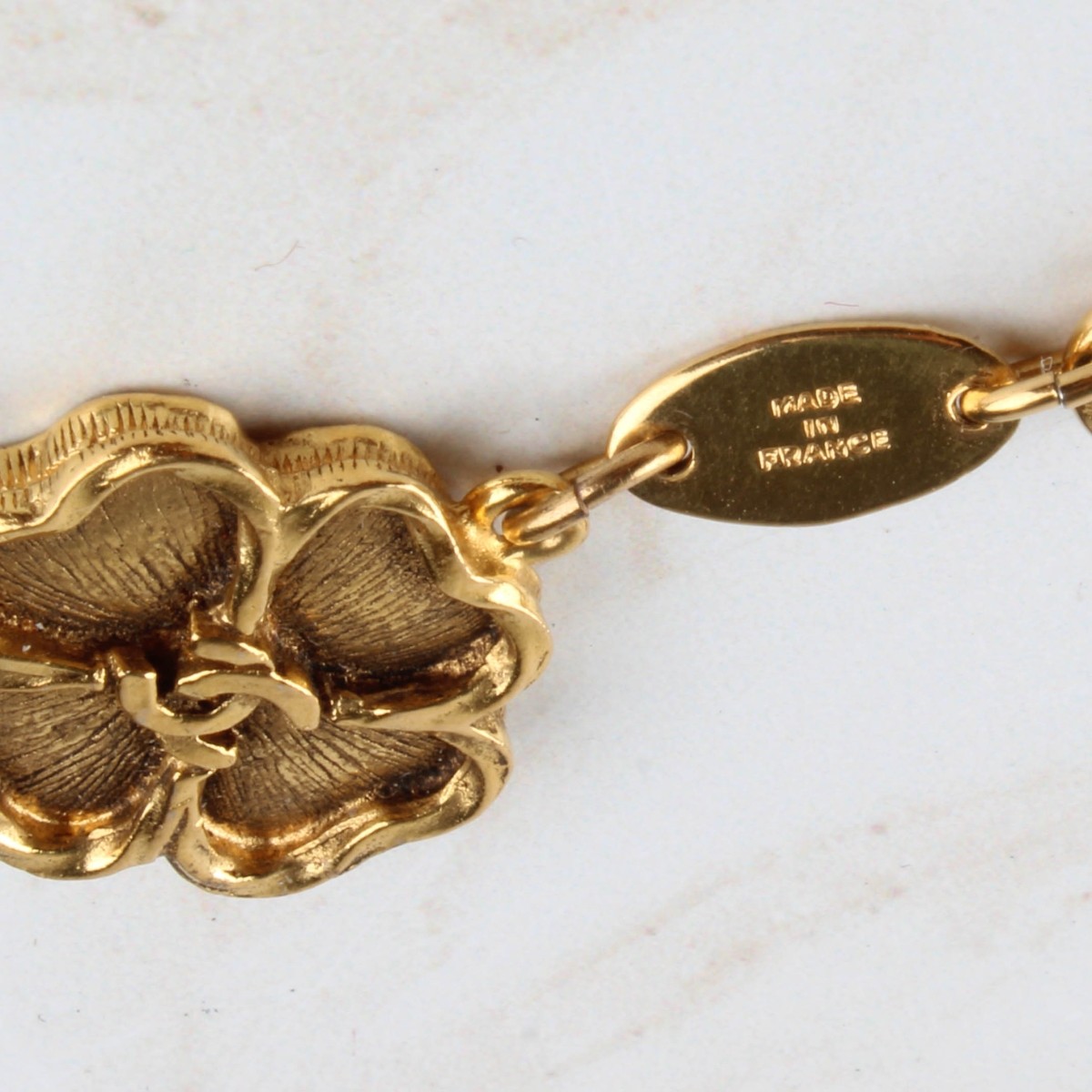 Vintage Chanel Clover Gold Toned Belt