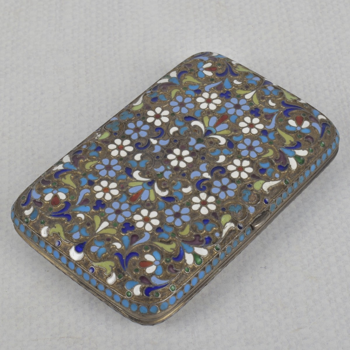 Russian 88 Silver Gilt and Cloisonne Enamel Cup