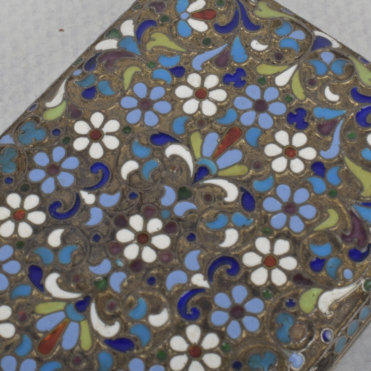 Russian 88 Silver Gilt and Cloisonne Enamel Cup