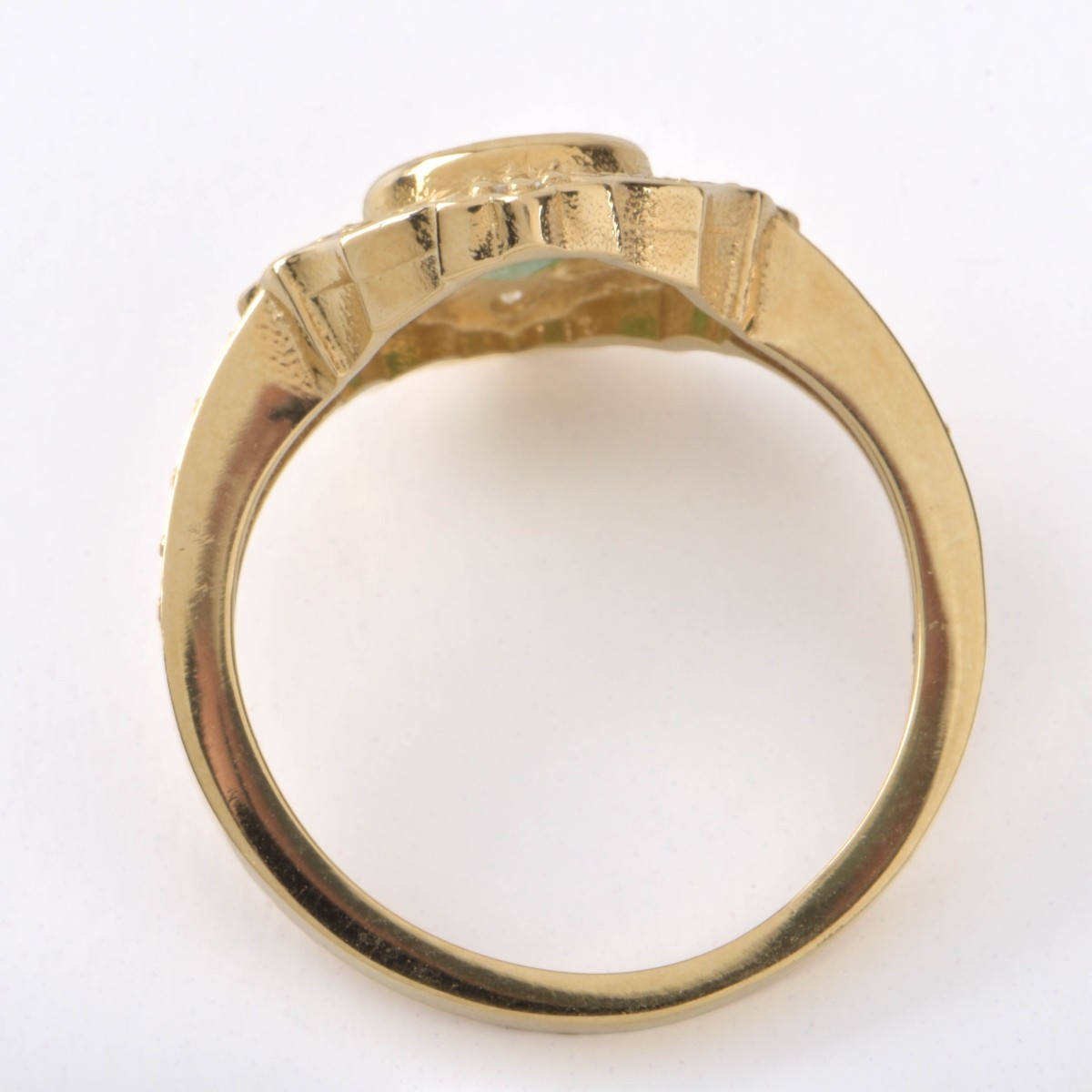 UGS Emerald, Diamond and 14K Ring