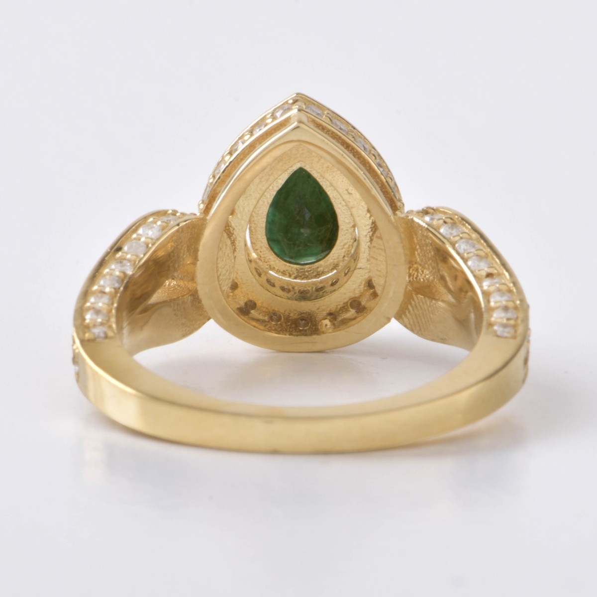 UGS Emerald, Diamond and 14K Ring