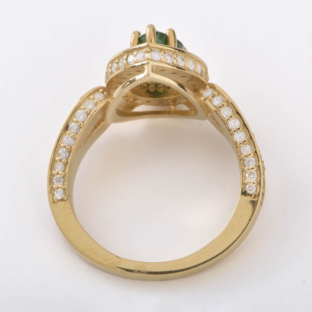 UGS Emerald, Diamond and 14K Ring