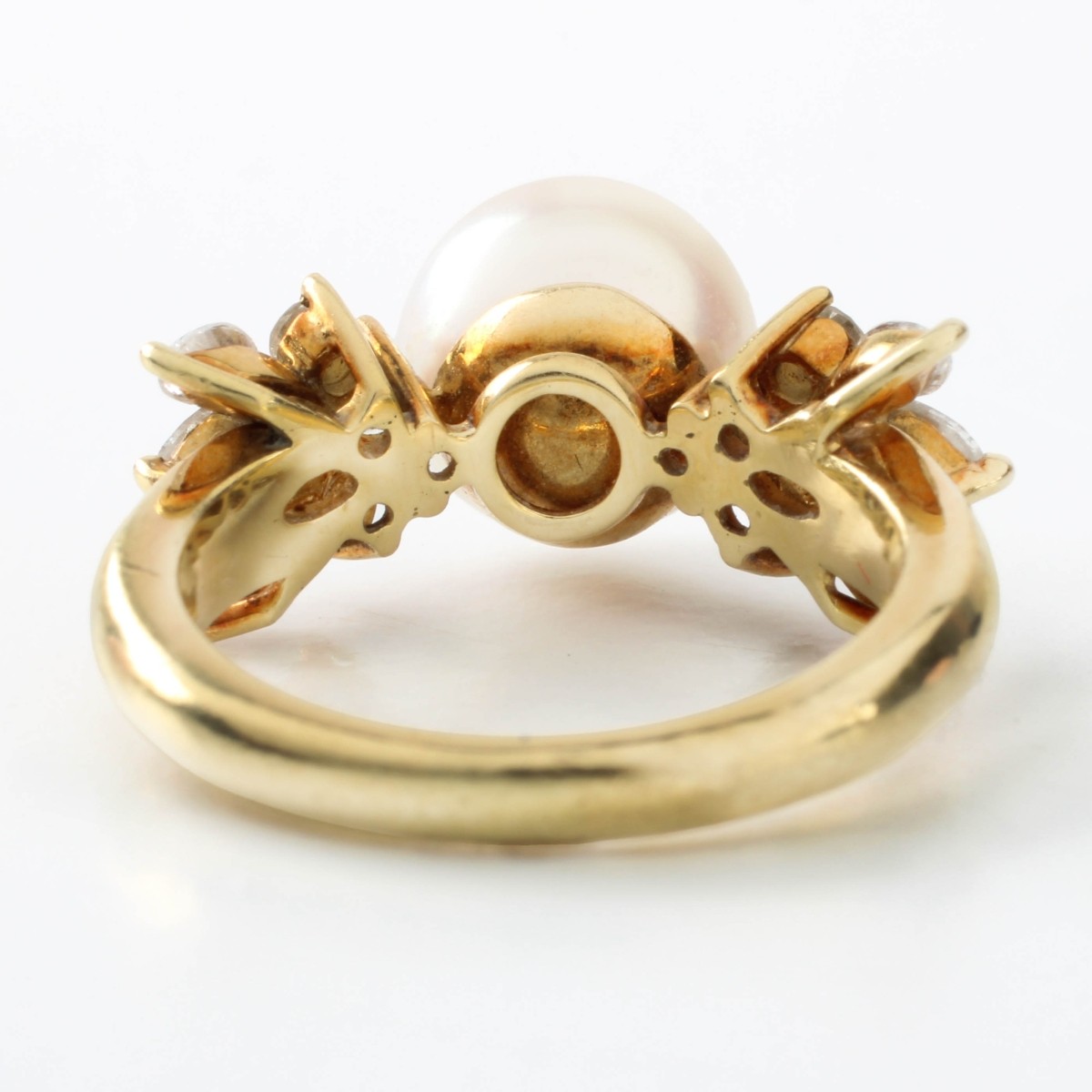 Mikimoto Pearl and Diamond Ring