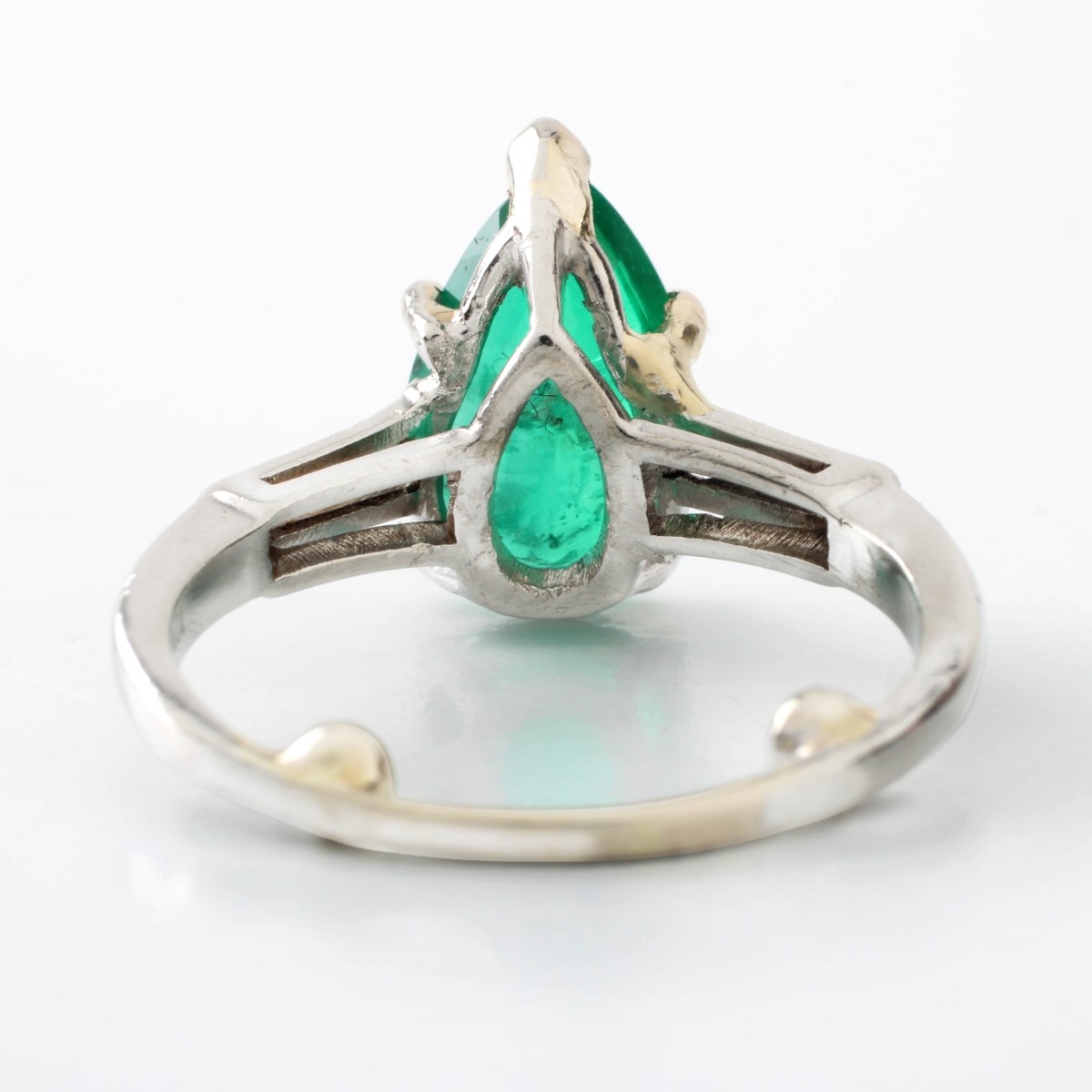 Emerald, Diamond and Plat Ring