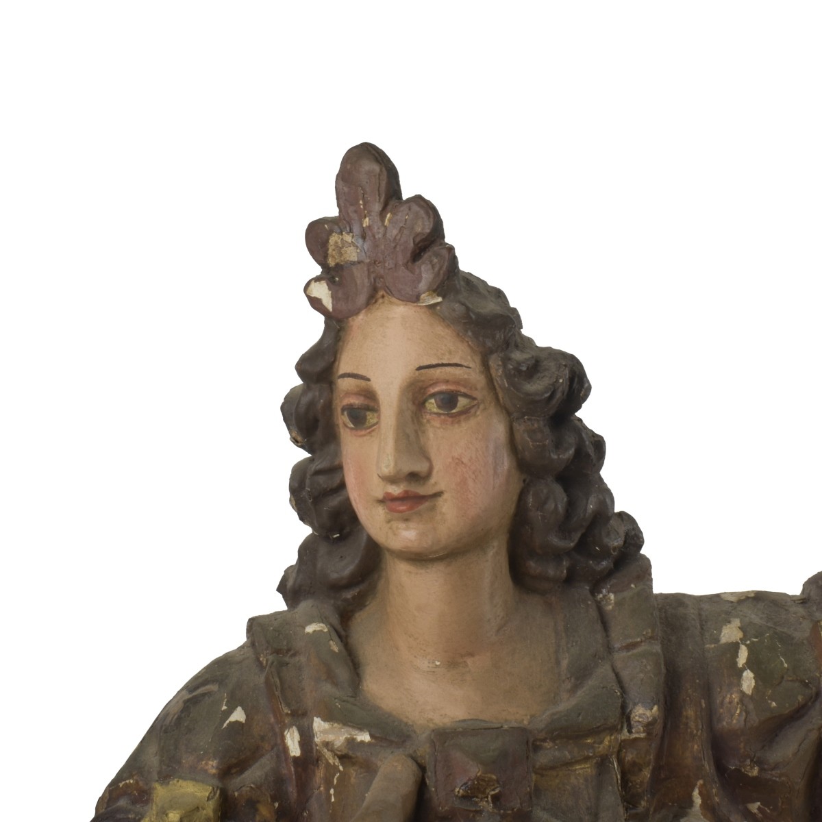 Italian Carved Wood Pricket Candlesticks