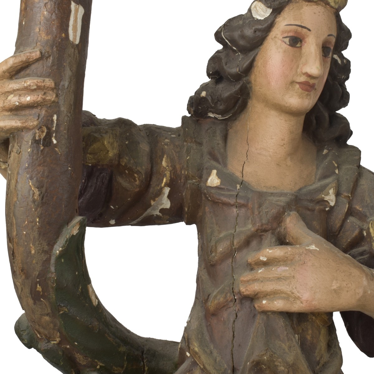 Italian Carved Wood Pricket Candlesticks