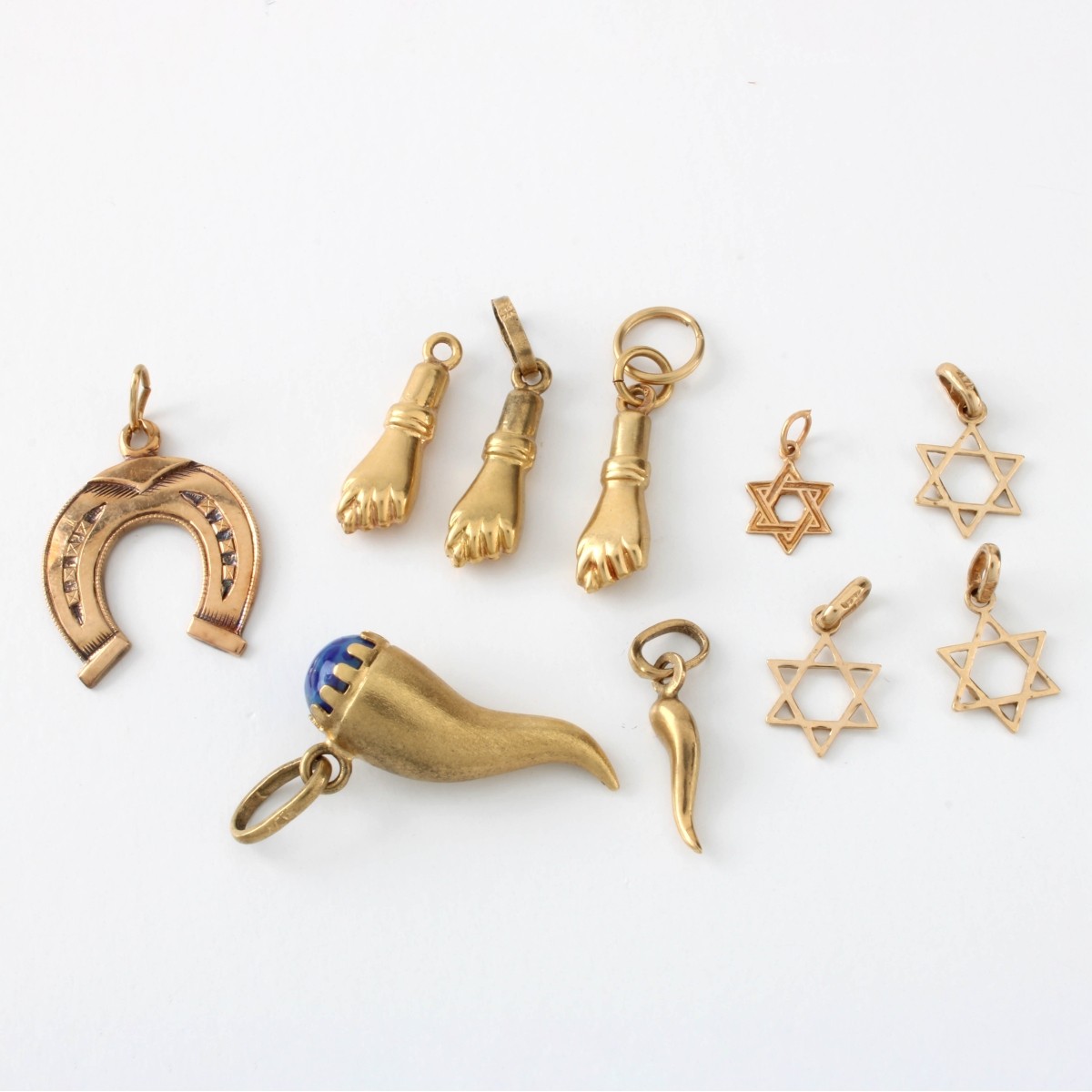 14K Gold Pendants and Charms
