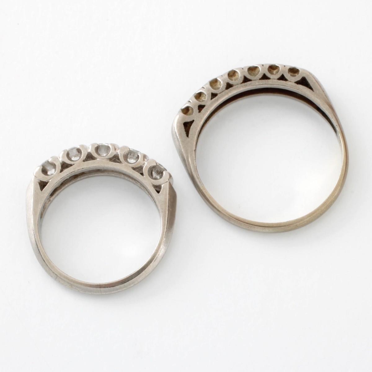 Deco Diamond and Platinum Bands