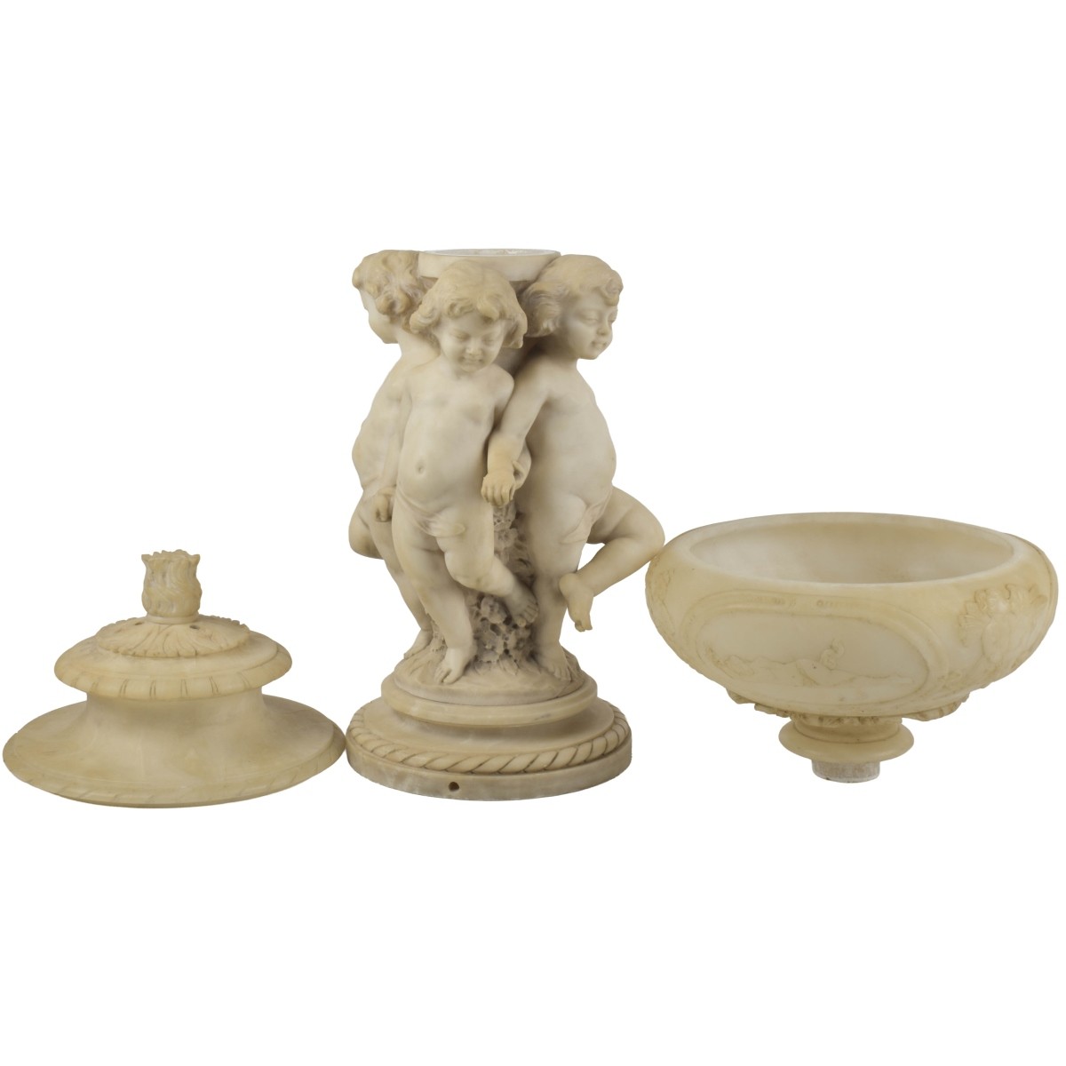 19th C. Marble and Alabaster Sculpture