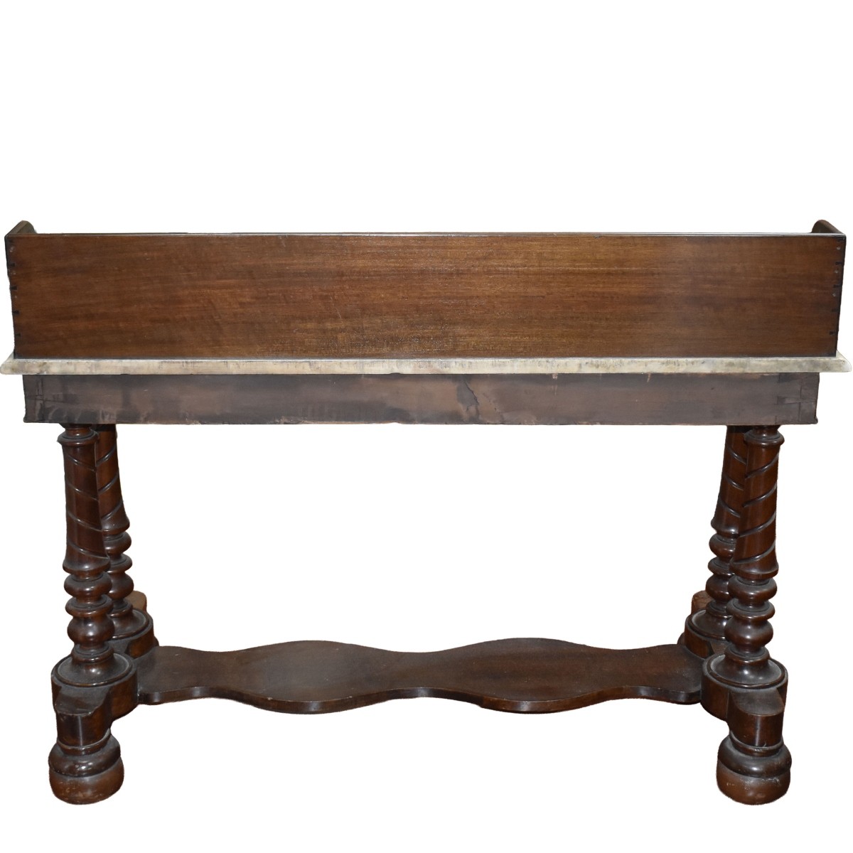 Victorian Marble and Wood Side Board