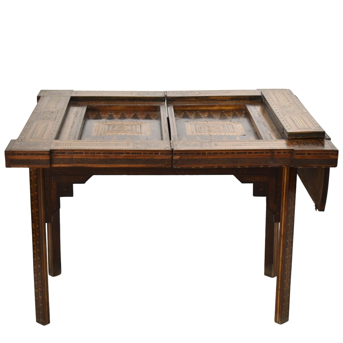 Antique Moroccan Inlaid Game Table