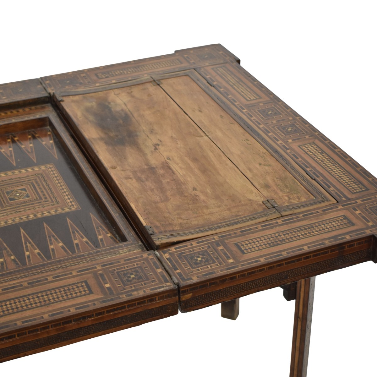 Antique Moroccan Inlaid Game Table