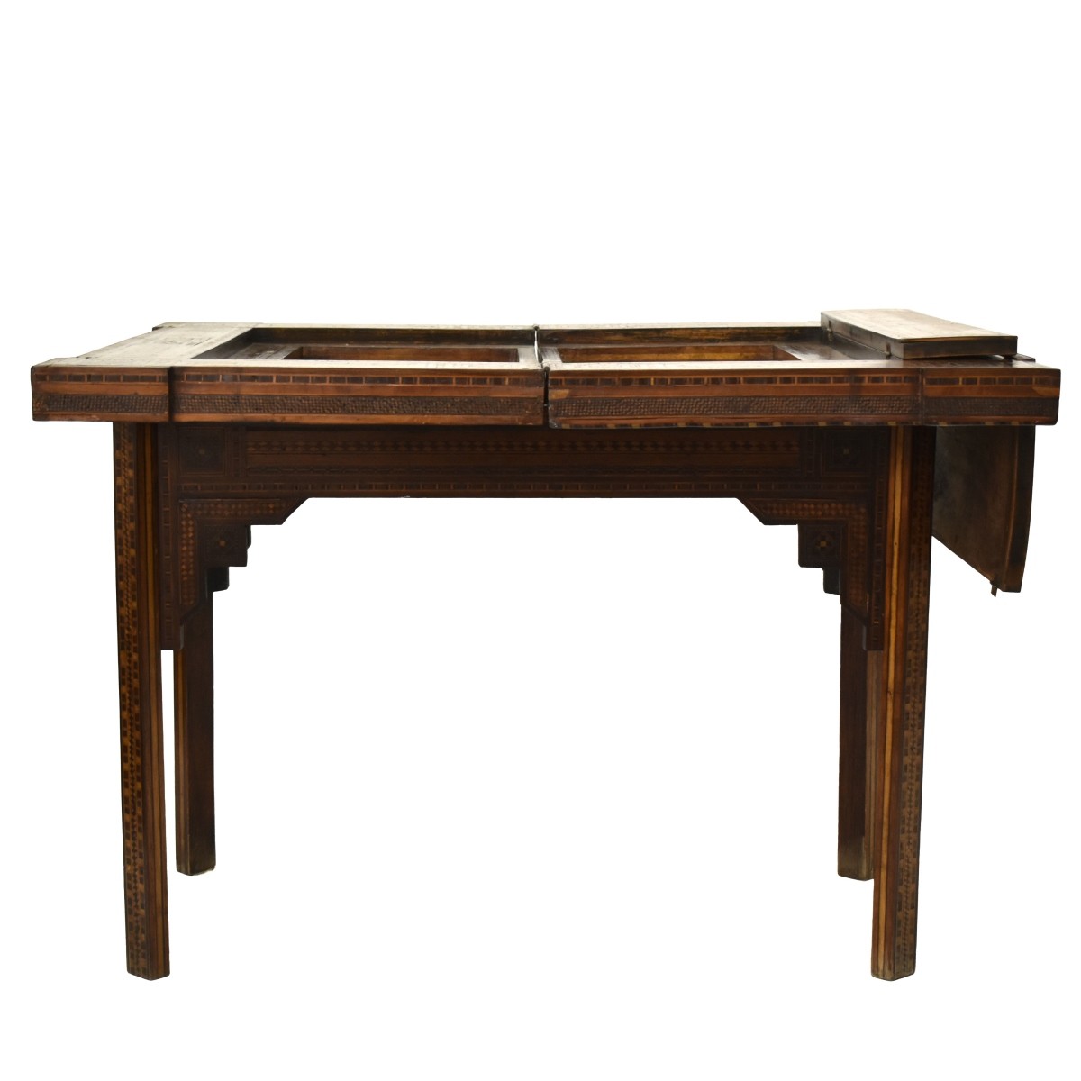 Antique Moroccan Inlaid Game Table