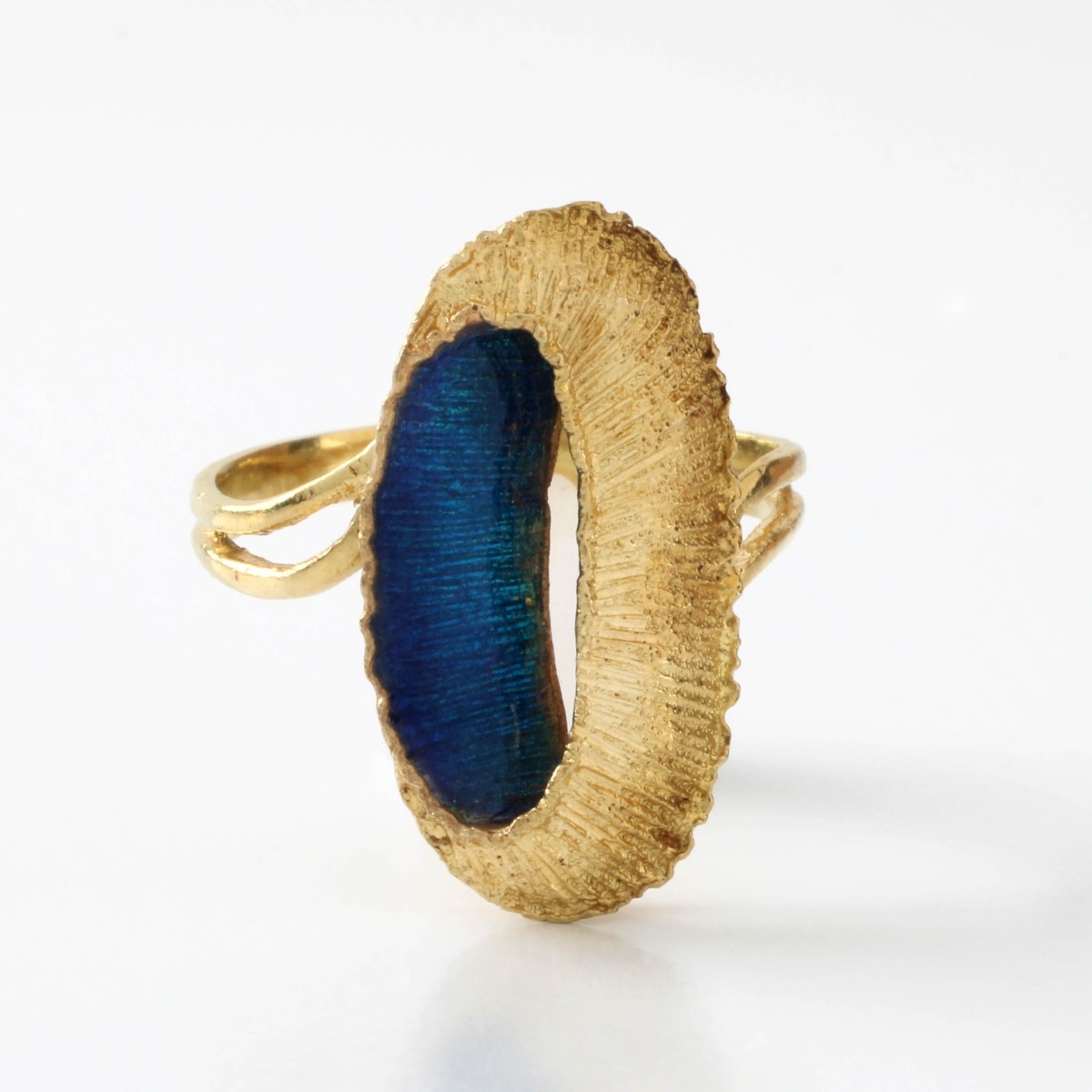 18K and Enamel Ring
